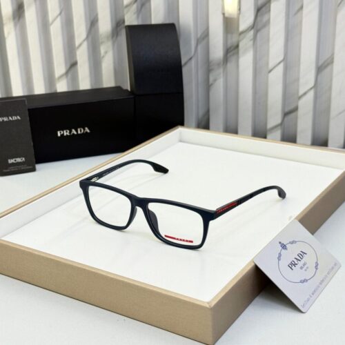 Prada Rectangle Unisex Black Optical Frame