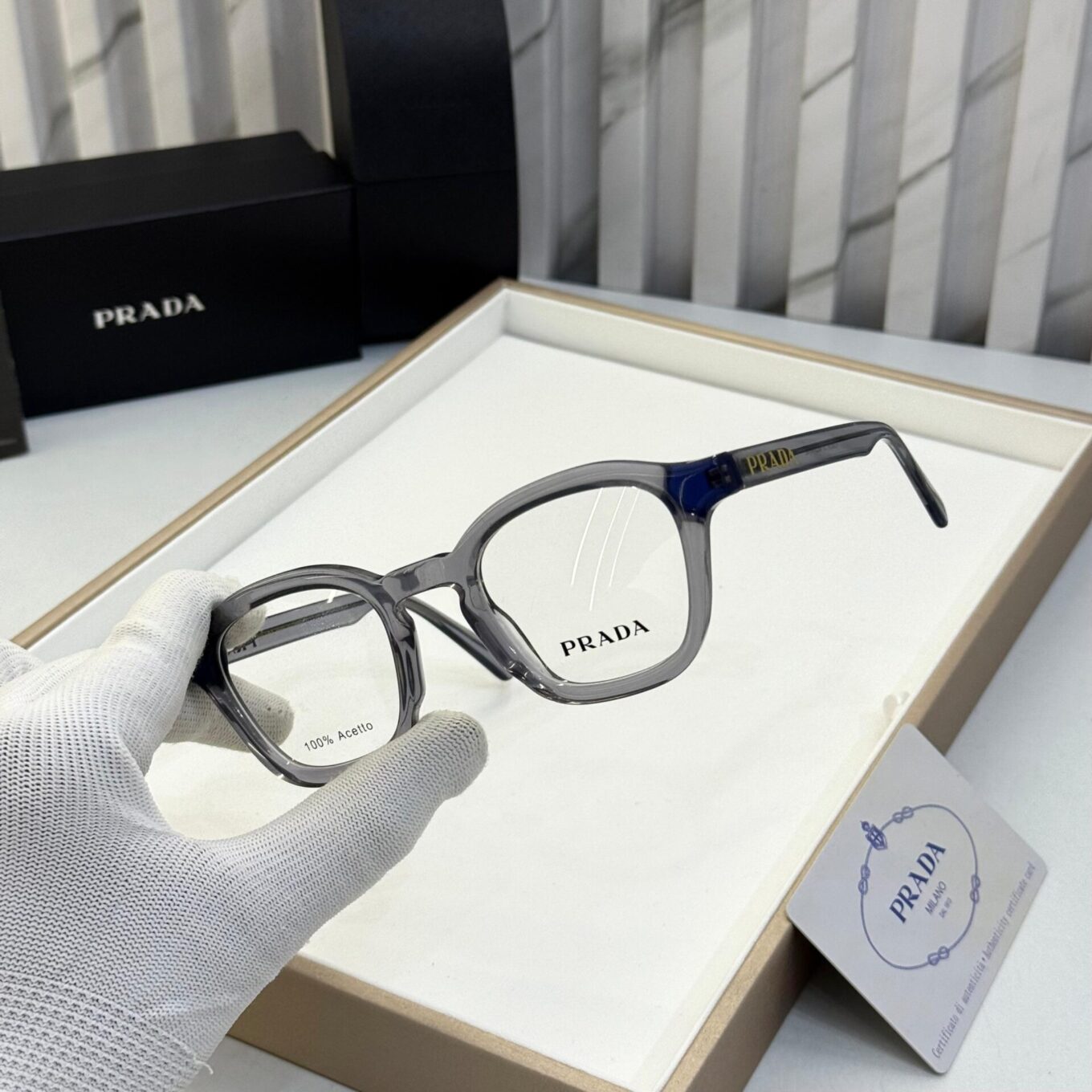 WhatsApp Image 2025-08-17 at 2.56.05 PM (1) Prada Unisex Grey Optical Frame
