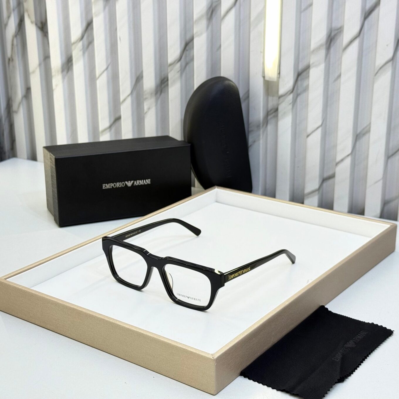 Emporio Armani Elegant Full Rim Frame Unisex Eyeglasses