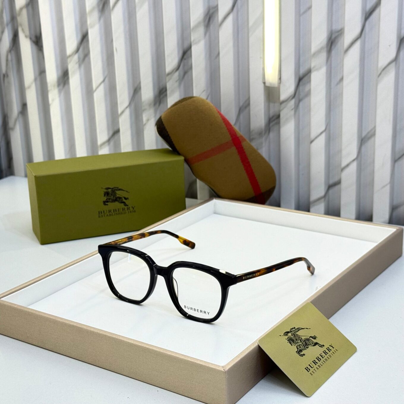Burberry Round Unisex Eyeglasses