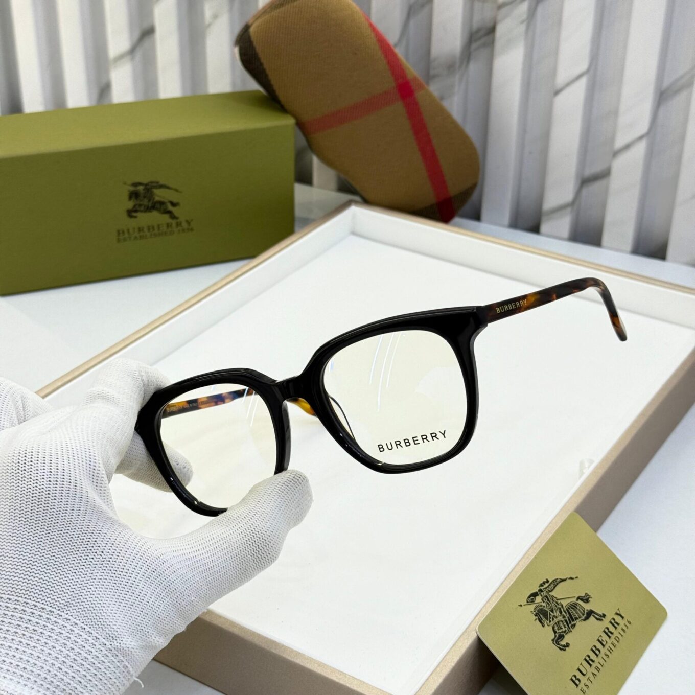 Burberry Round Unisex Eyeglasses