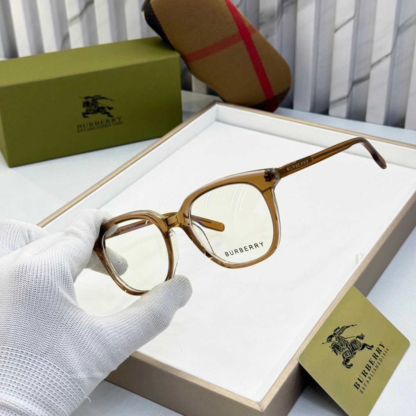 Burberry Round Unisex Eyeglasses