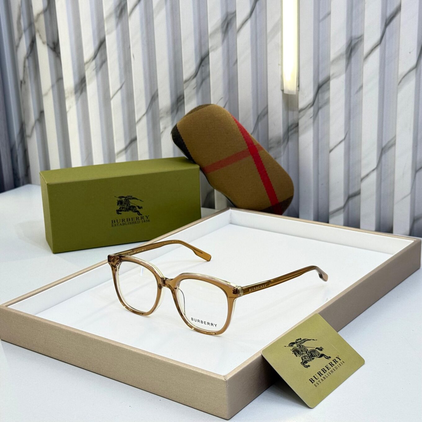 Burberry Round Unisex Eyeglasses