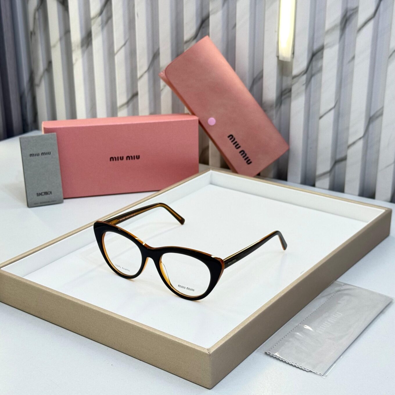 Miu Miu Cat Eye Women Black Optical Frame