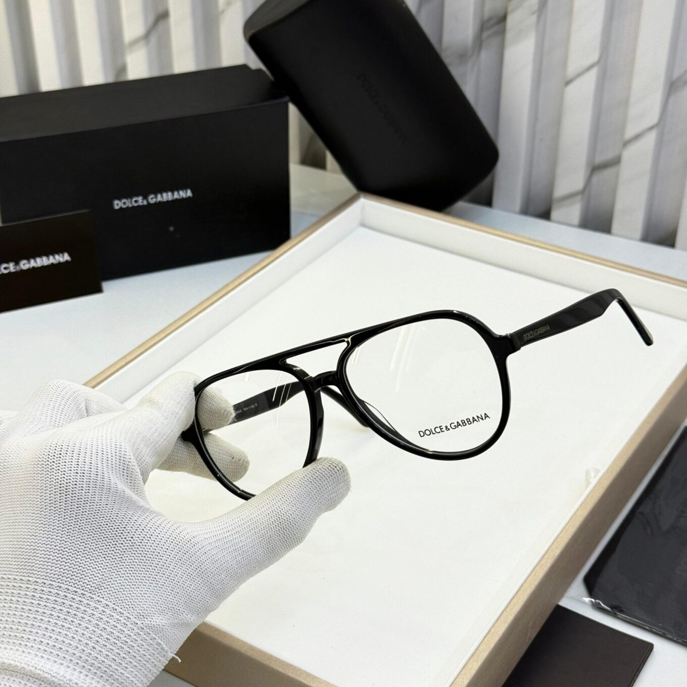 Dolce & Gabbana Aviator Men Eyeglasses