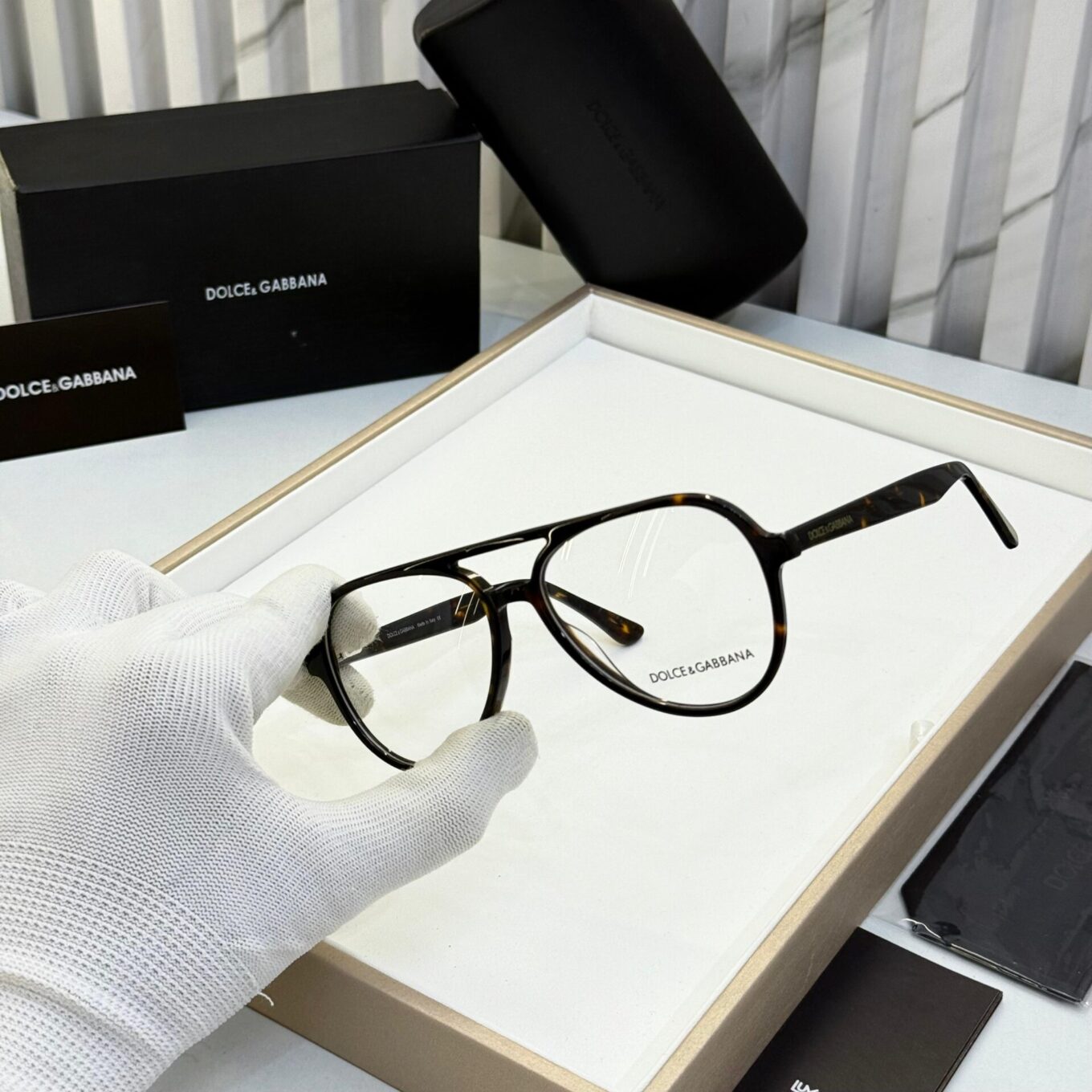 Dolce & Gabbana Aviator Men Eyeglasses