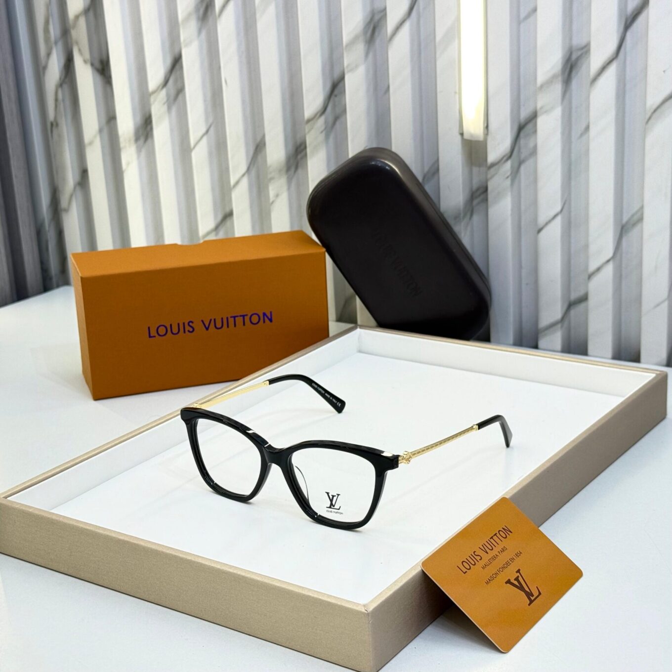 Louis Vuitton Tortoise Square Unisex Eyeglasses