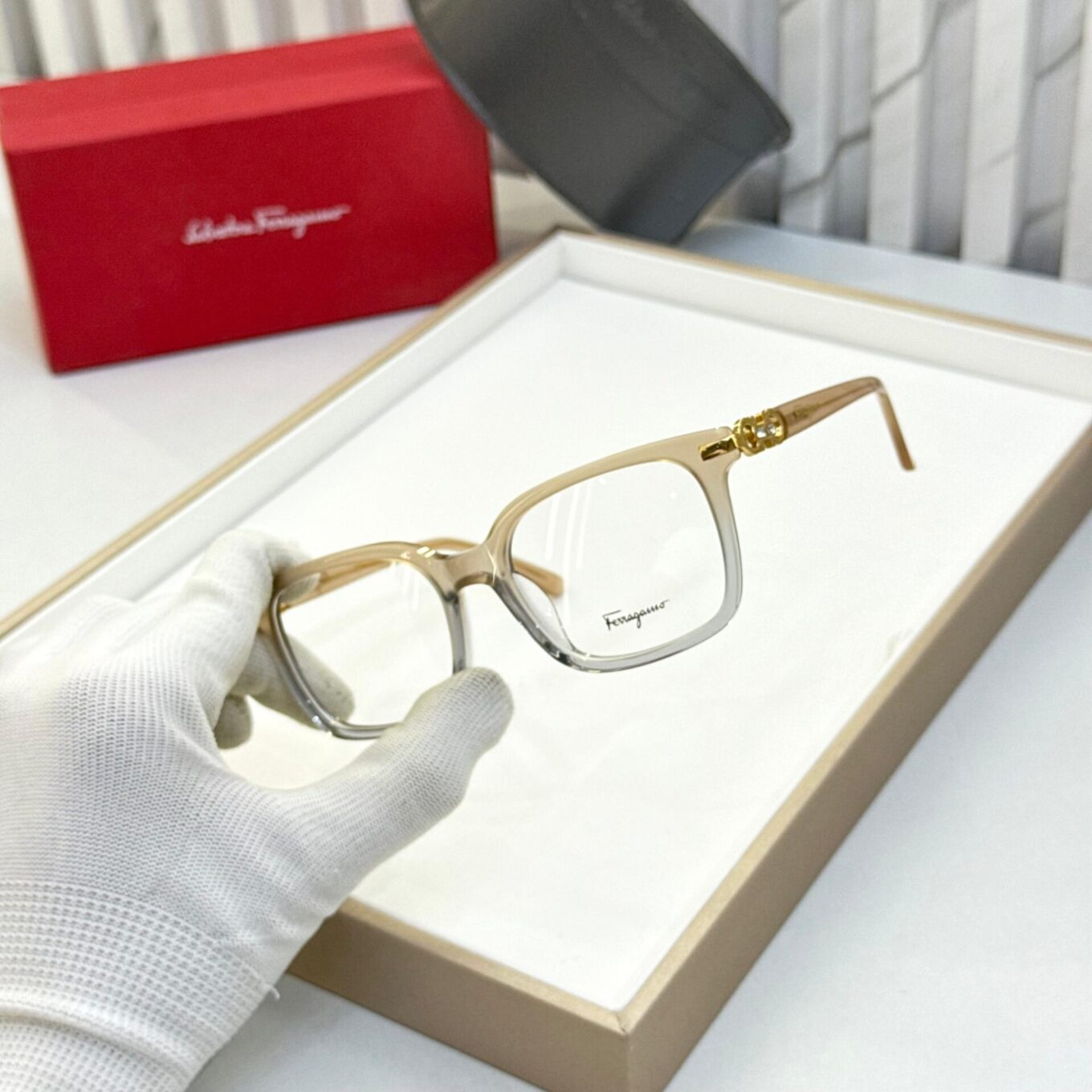 Salvatore Ferragamo Square Unisex Eyeglasses