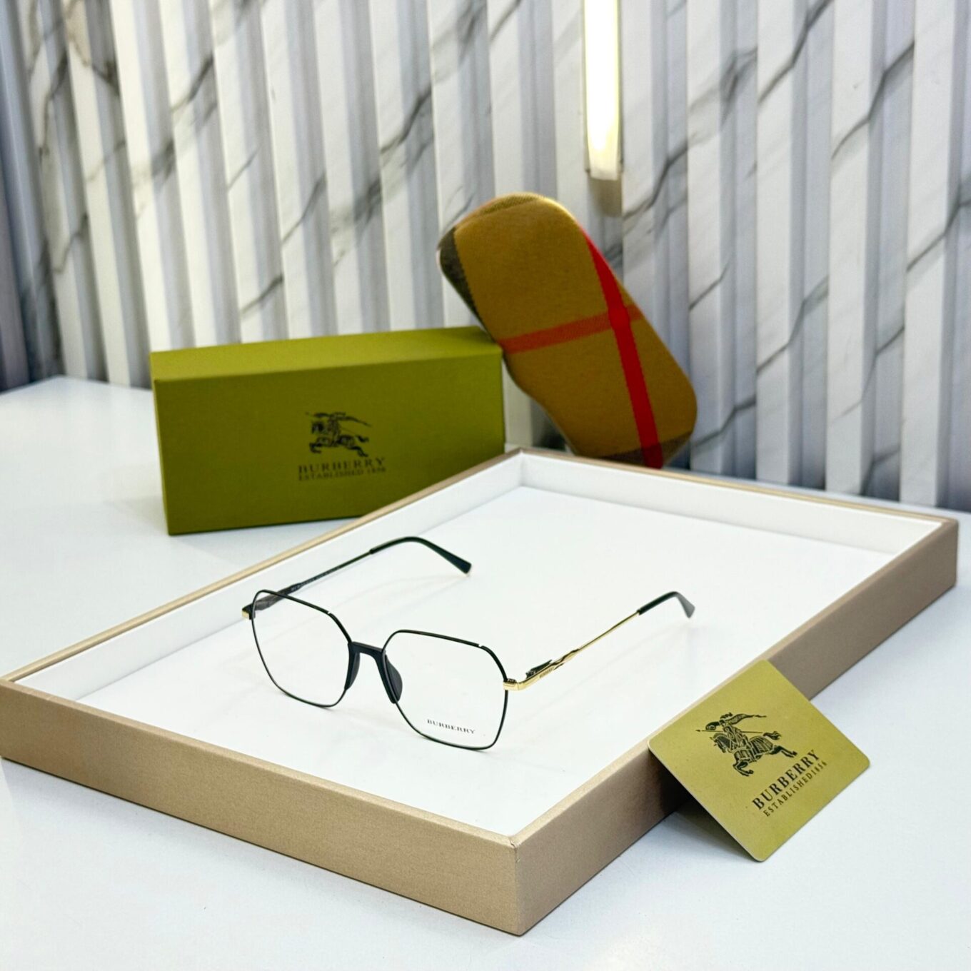 Burberry Hexagon Unisex Eyeglasses