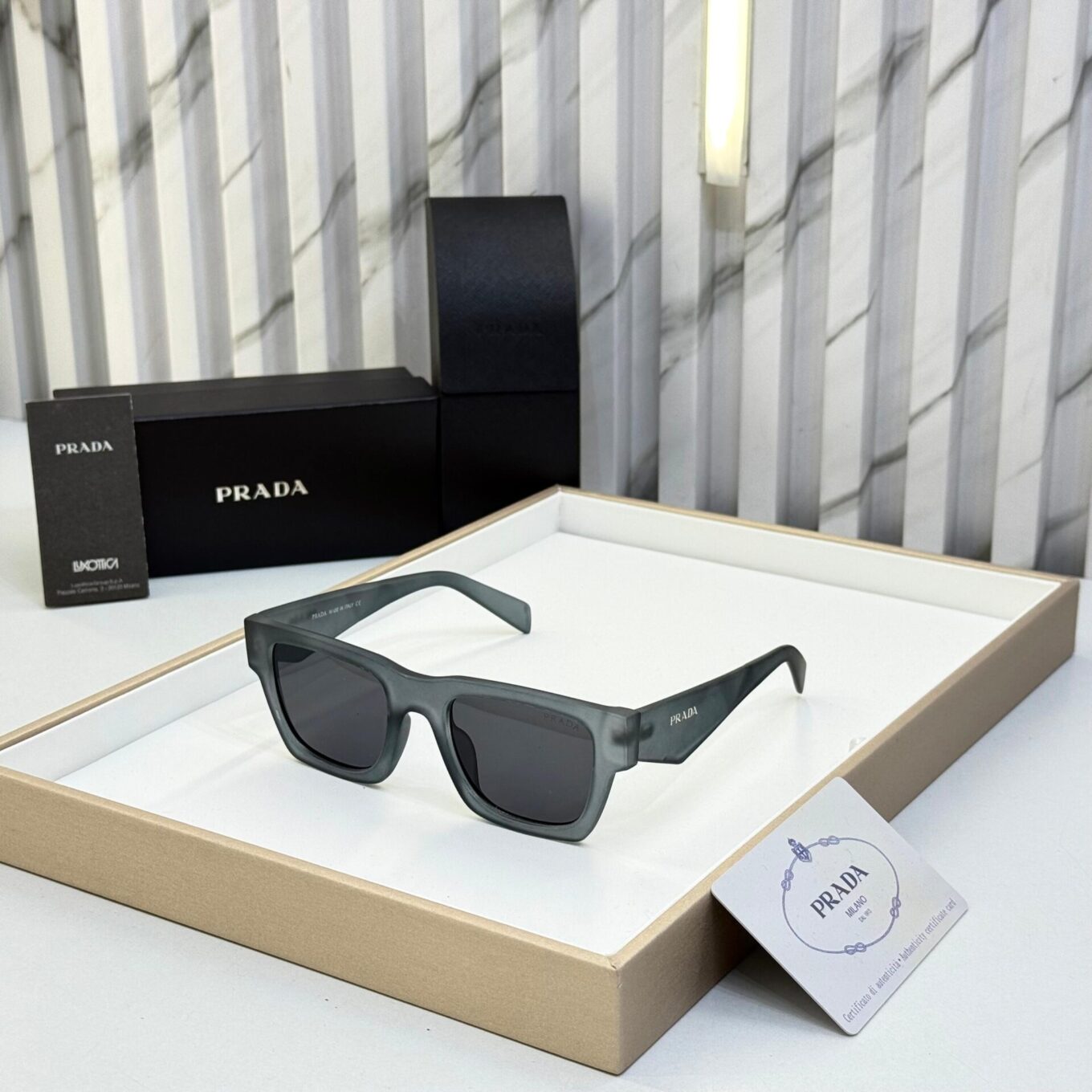 Prada Rectangular unisex Sunglasses