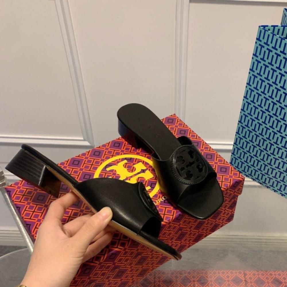 Tory Burch Bombe Miller Black Sandal