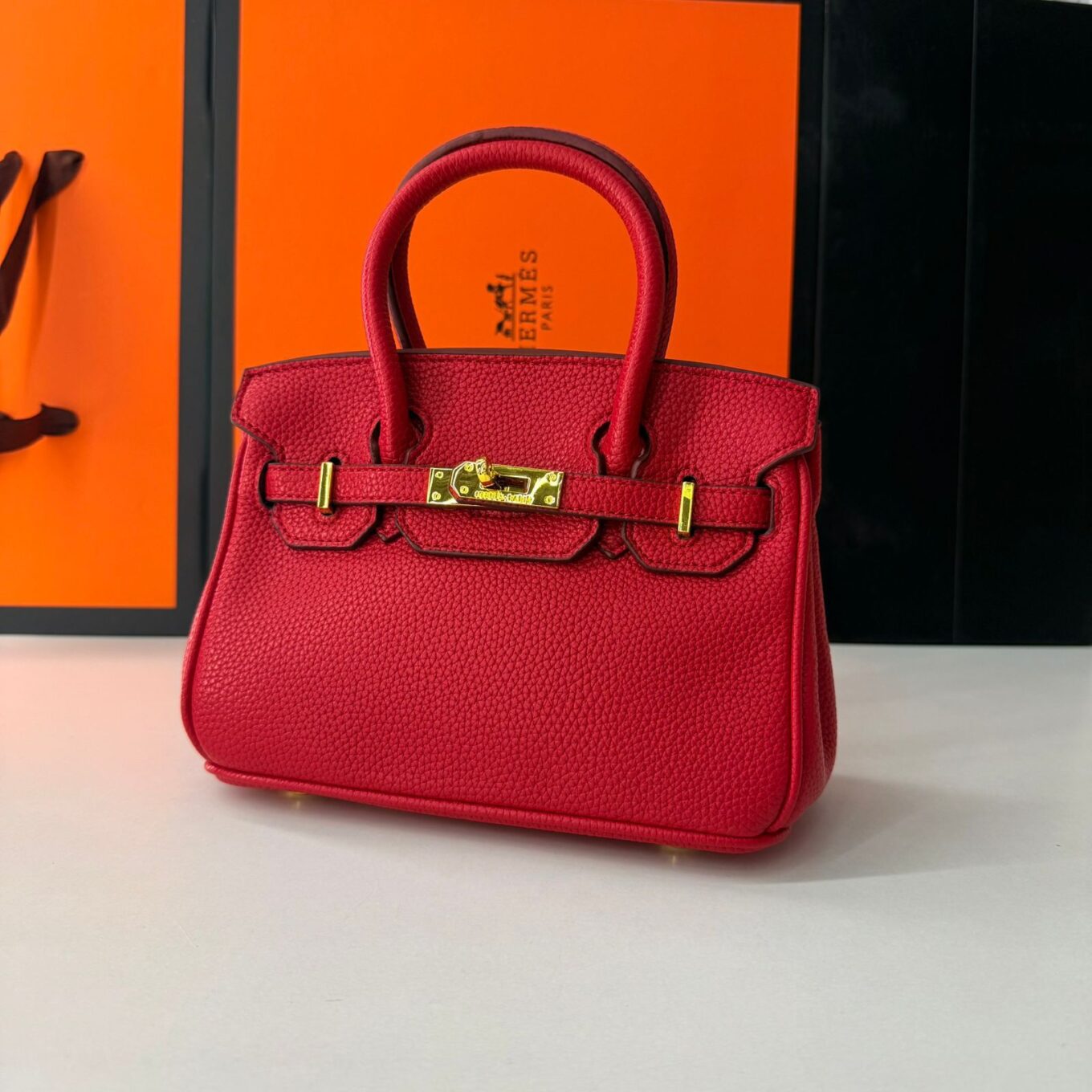 Hermes Birkin Red Mini Handbag