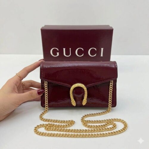 WhatsApp Image 2026-04-30 at 12.31.52 (4) Gucci Dionysus Wine Shinny Small Sling Bag (With Box)