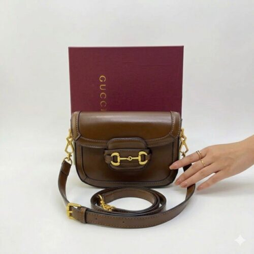 WhatsApp Image 2026-04-30 at 12.44.52 (1) Gucci Mini 1955 Brown Horsebit Sling Bag (With Box)