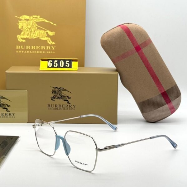 WhatsApp Image 2026-09-10 at 7.29.49 PM Burberry Hexagon Silver-Blue Unisex Eyeglasses