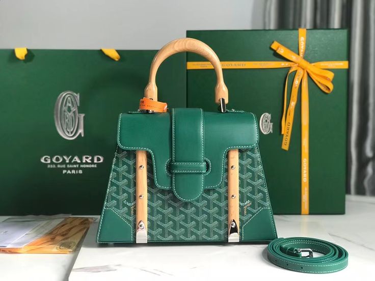 Goyard Saigon Green Hand Bag (With Box)