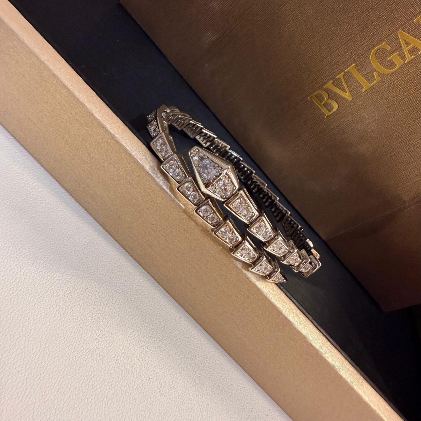 Bvlgari Serpenti Viper Silver Color Bracelet