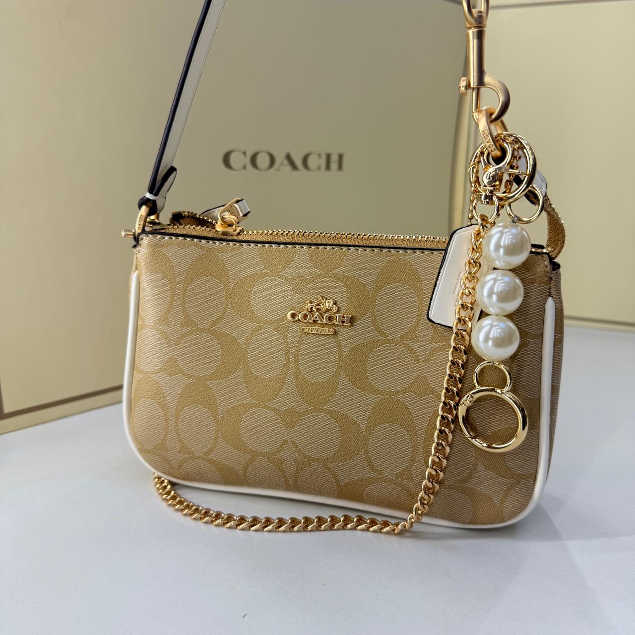 WhatsApp Image 2025-09-05 at 2.54.28 PM (1) Coach Nolita 19 Apricot Shoulder Bag (With Box)