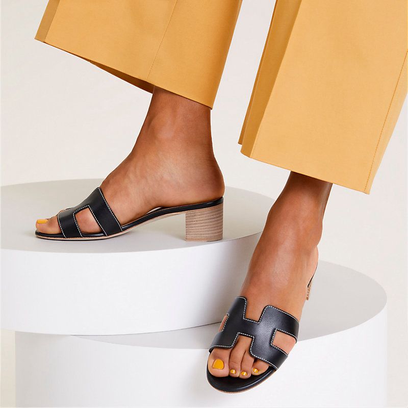 Hermes Black Oasis Sandal