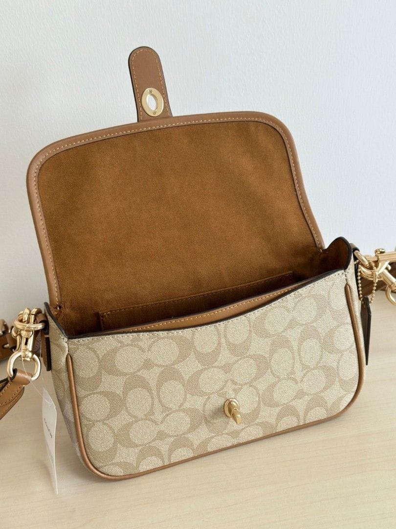 Coach Hadley Apricot Shoulder Bag (With Box)
