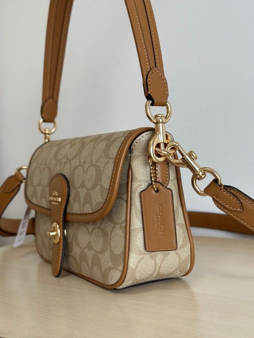 Coach Hadley Apricot Shoulder Bag (With Box)