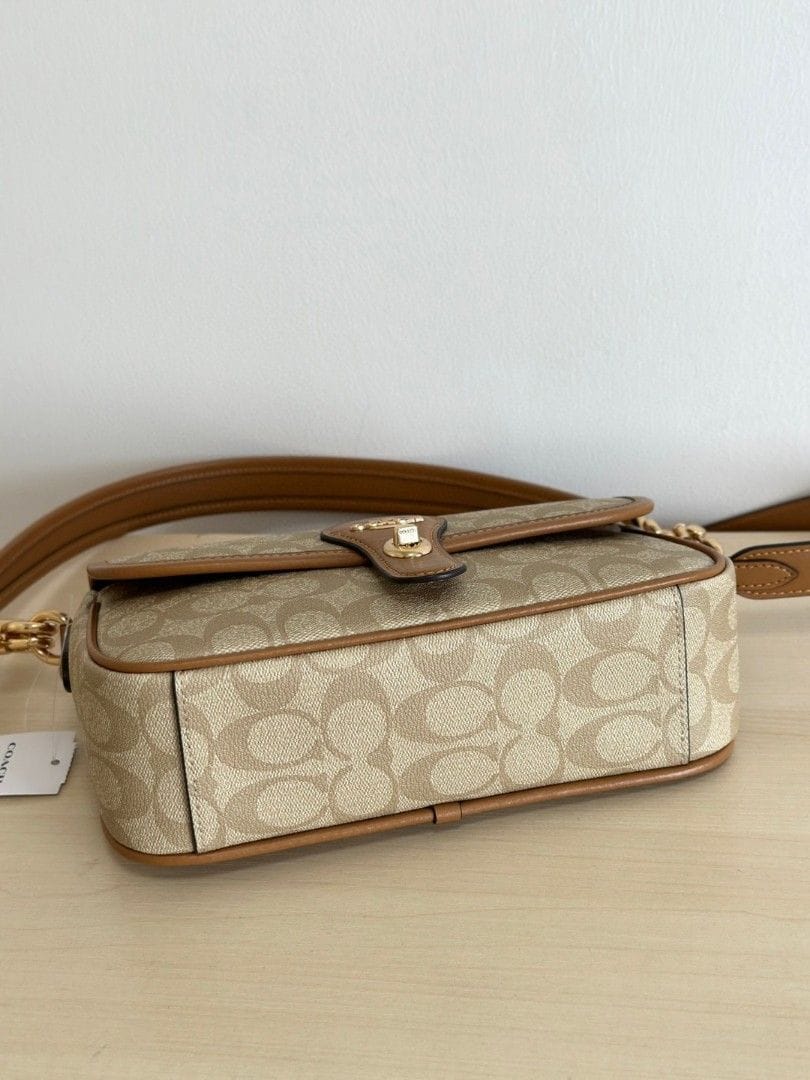 Coach Hadley Apricot Shoulder Bag (With Box)