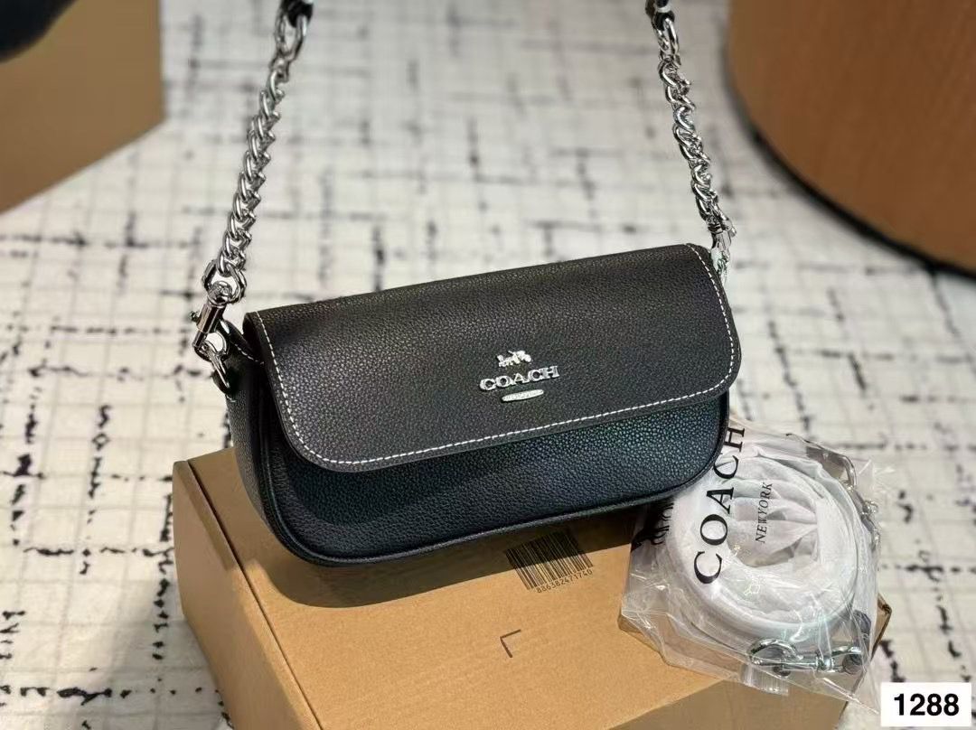 Coach Hailey Black Flap shoulder Bag (With Box)