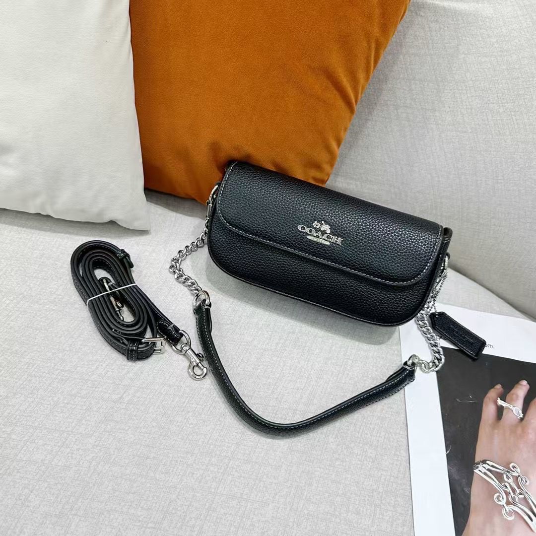 Coach Hailey Black Flap shoulder Bag (With Box)