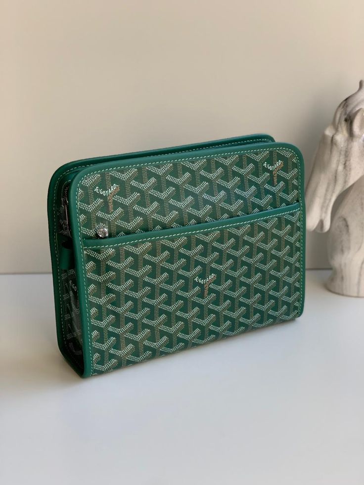 WhatsApp Image 2025-09-07 at 5.42.30 PM (2) Goyard Jouvence Green Color Toiletry Bag (With Box)