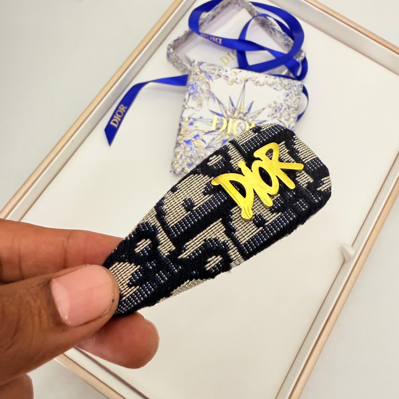 Dior Signature Alligator Hair Clip