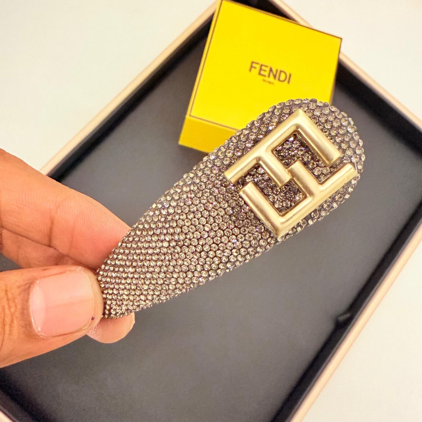 Fendi FF Stone Snap Hair Clip