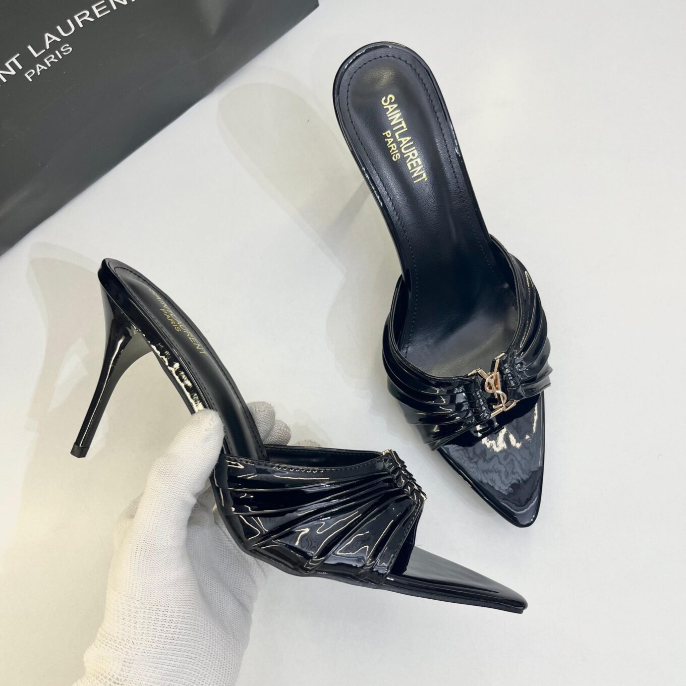 Ysl Babylone Black Mules