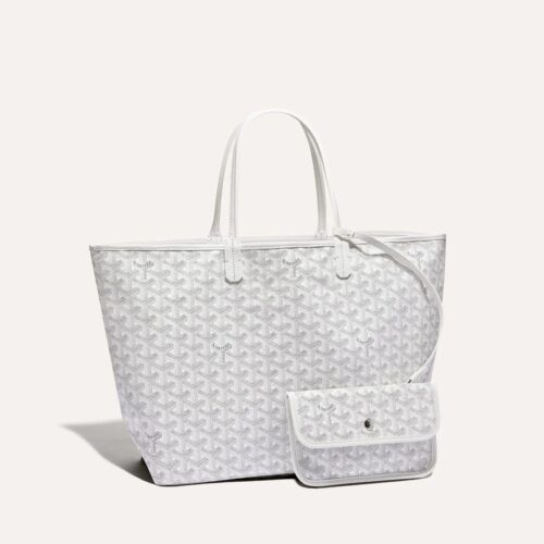 Goyard Saint Louis White PM Tote