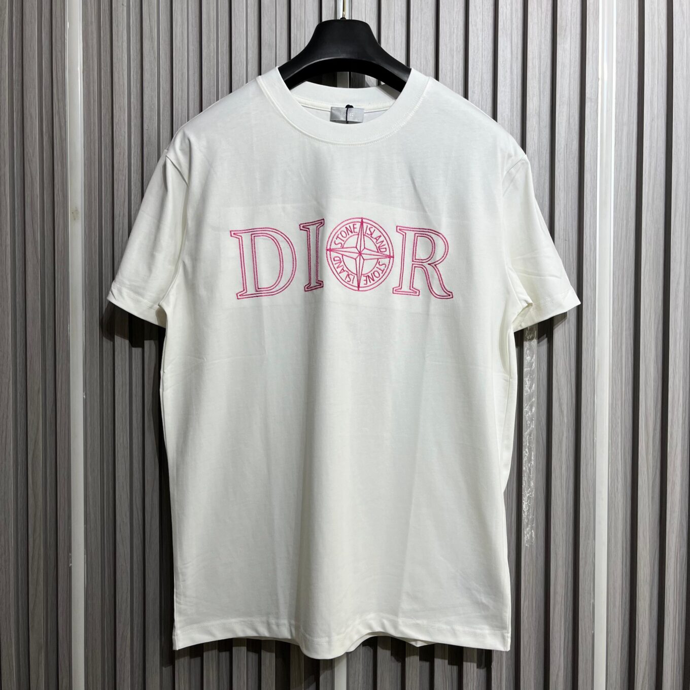 Dior Stone Island White T-Shirt For Men