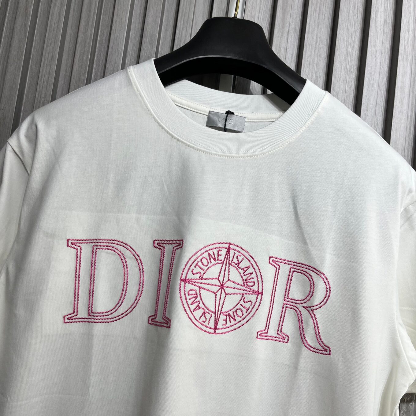 Dior Stone Island White T-Shirt For Men