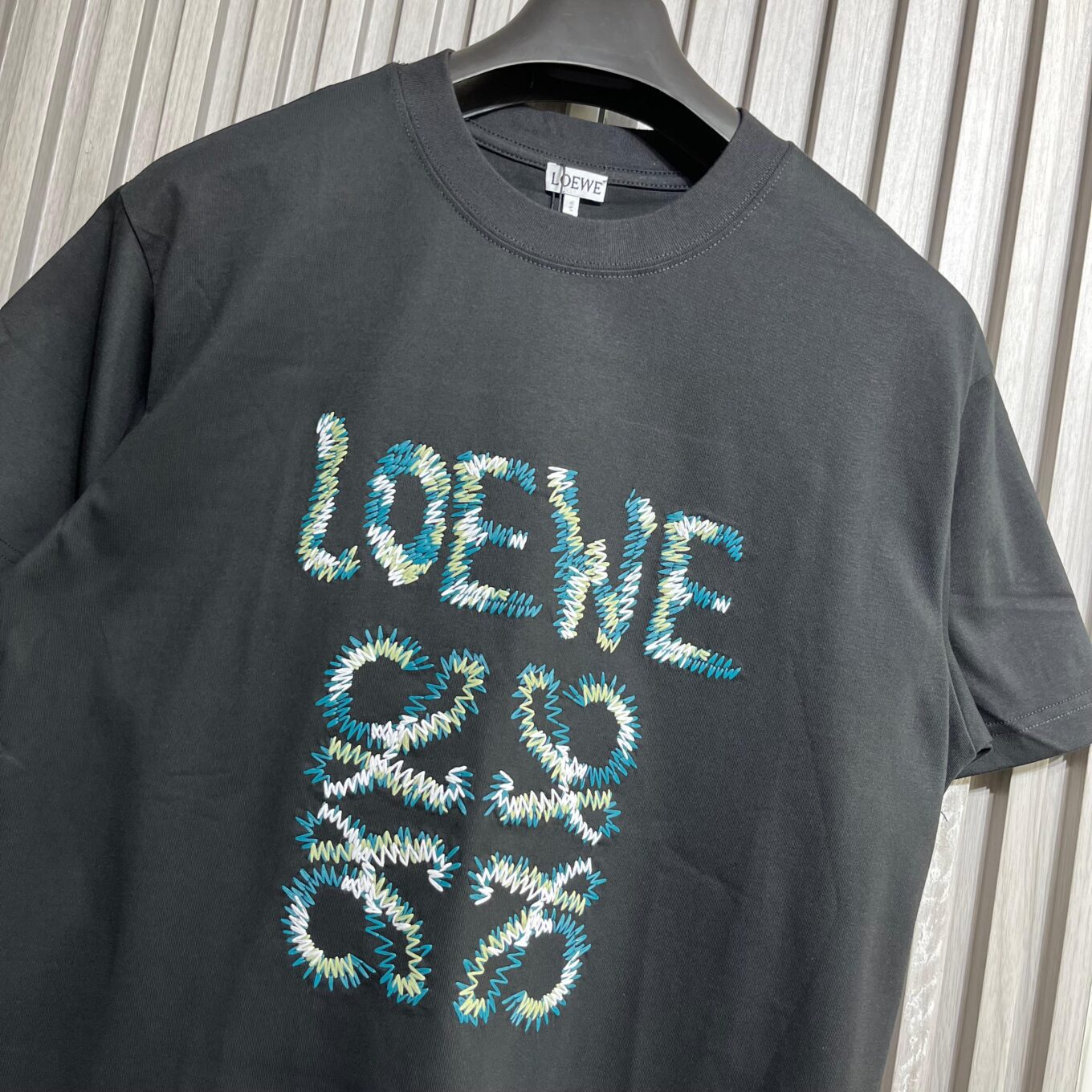 WhatsApp Image 2025-09-11 at 5.24.50 PM Loewe Embroidered Black Tshirt For Men
