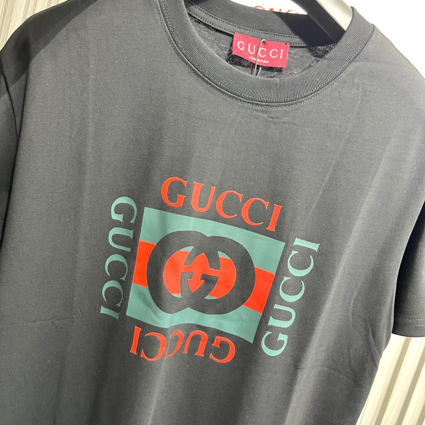 Gucci Printed Black Tshirt For Men
