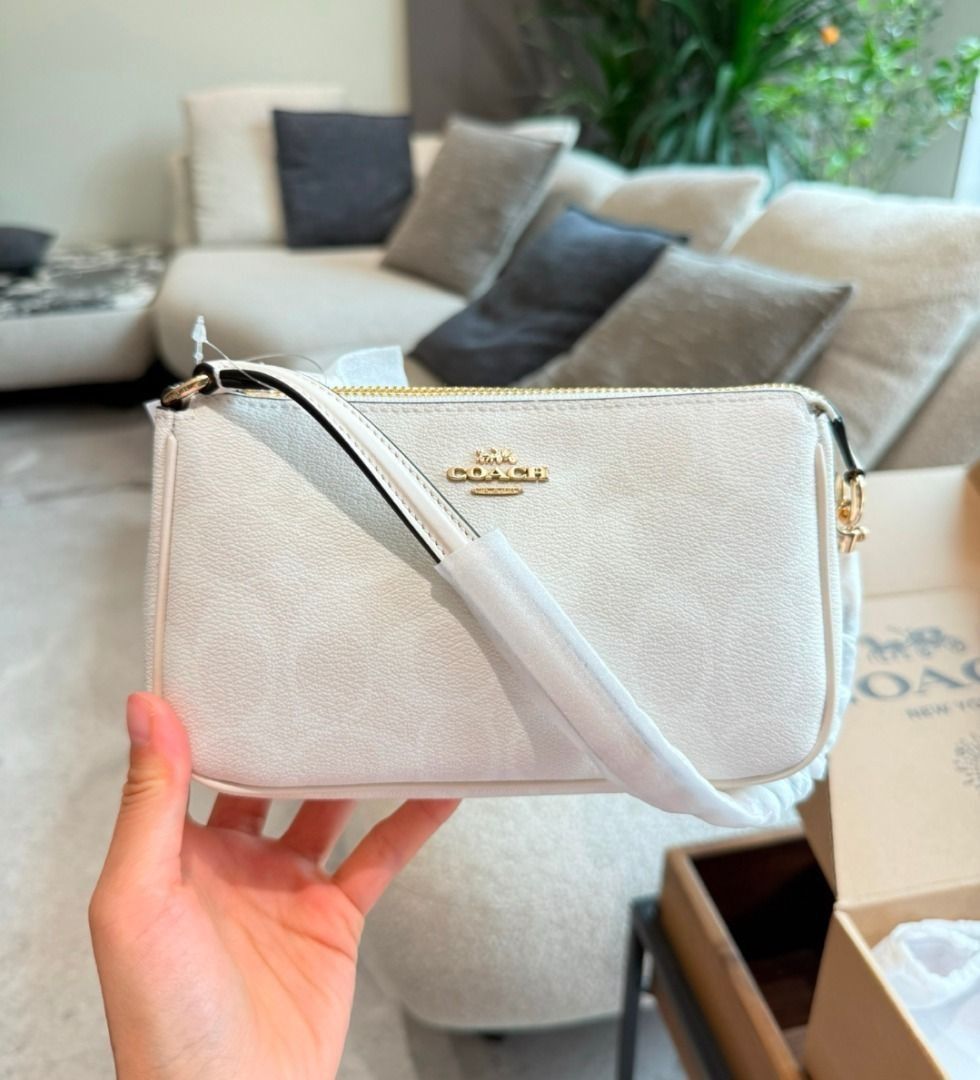 Coach Beige Shoulder Bag (With Box)