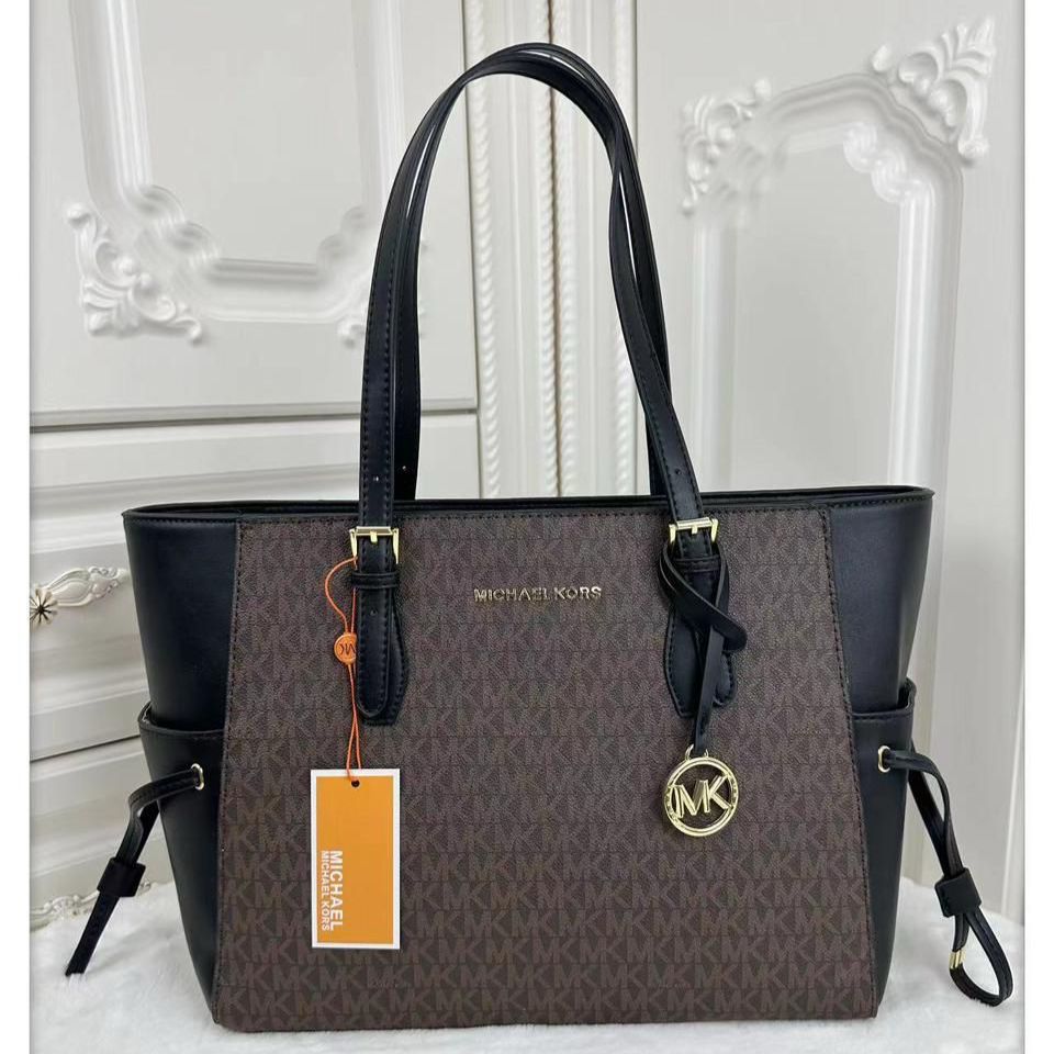 Michael Kors Jetset Black Monogram Tote Bag