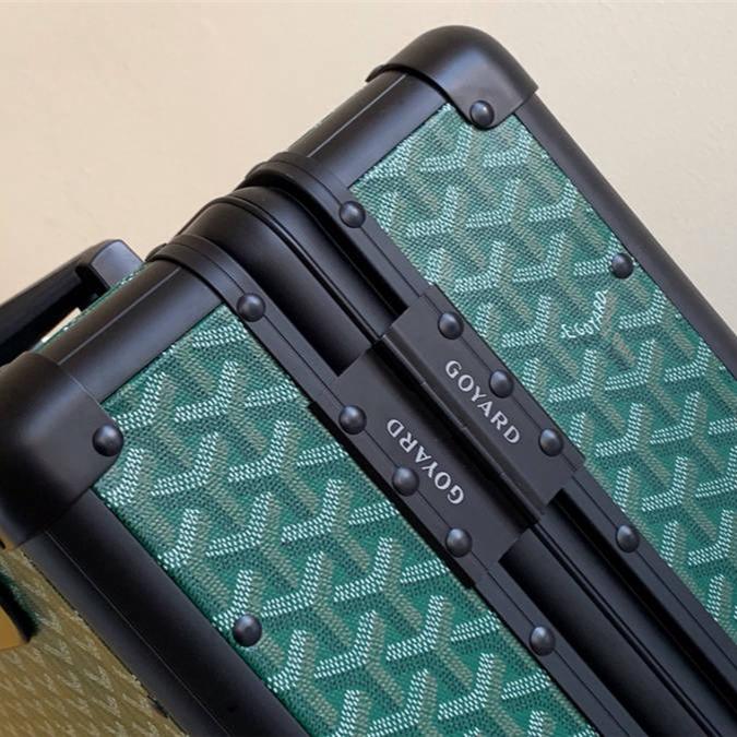 WhatsApp Image 2025-09-17 at 7.39.06 PM Goyard Bourget PM Green 20Inch Cabin Trolley Bag