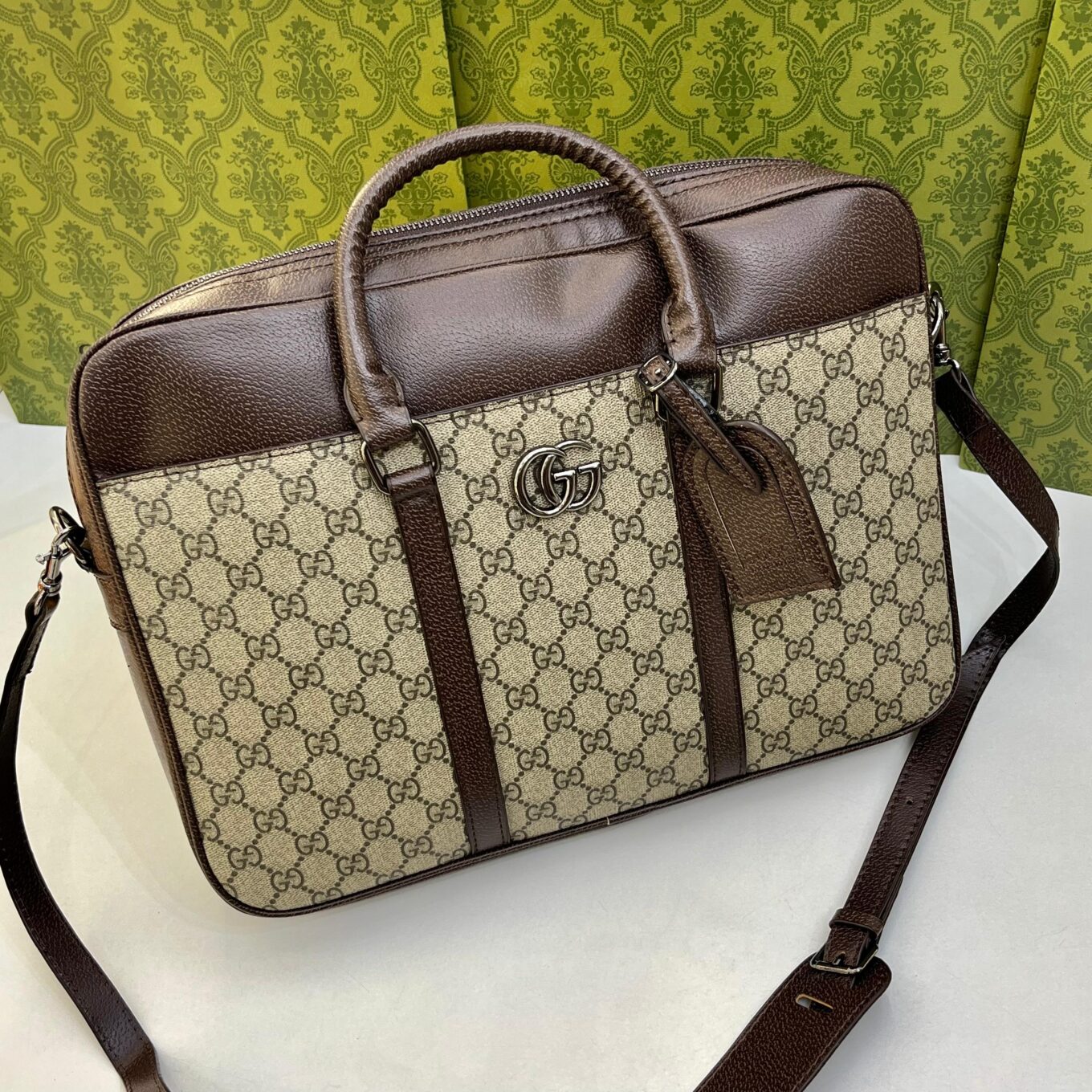 Gucci Signature Coffee Laptop bag