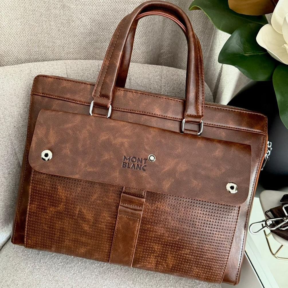 Montblanc Brown Laptop Bag