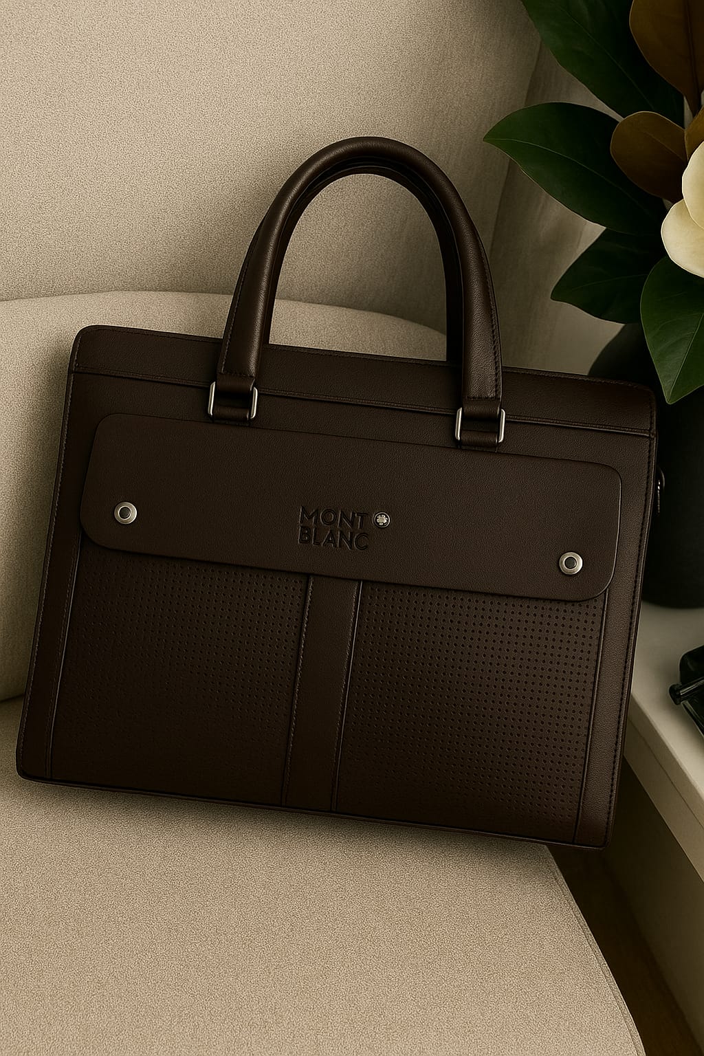 Montblanc Coffee Laptop Bag
