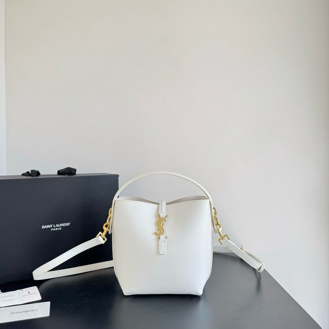 Ysl White Bucket Bag