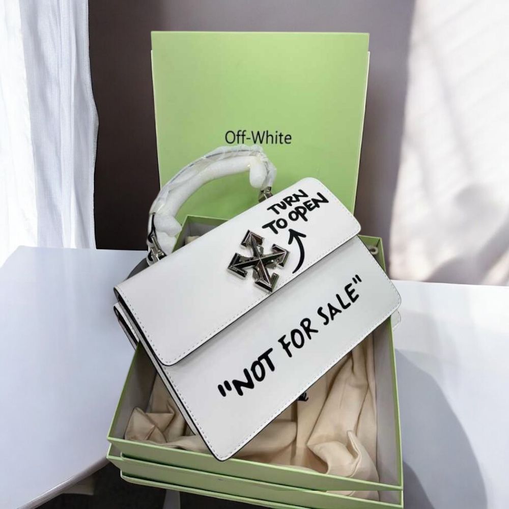 Off White Jitney Top Handle White NFS Bag (With Box)