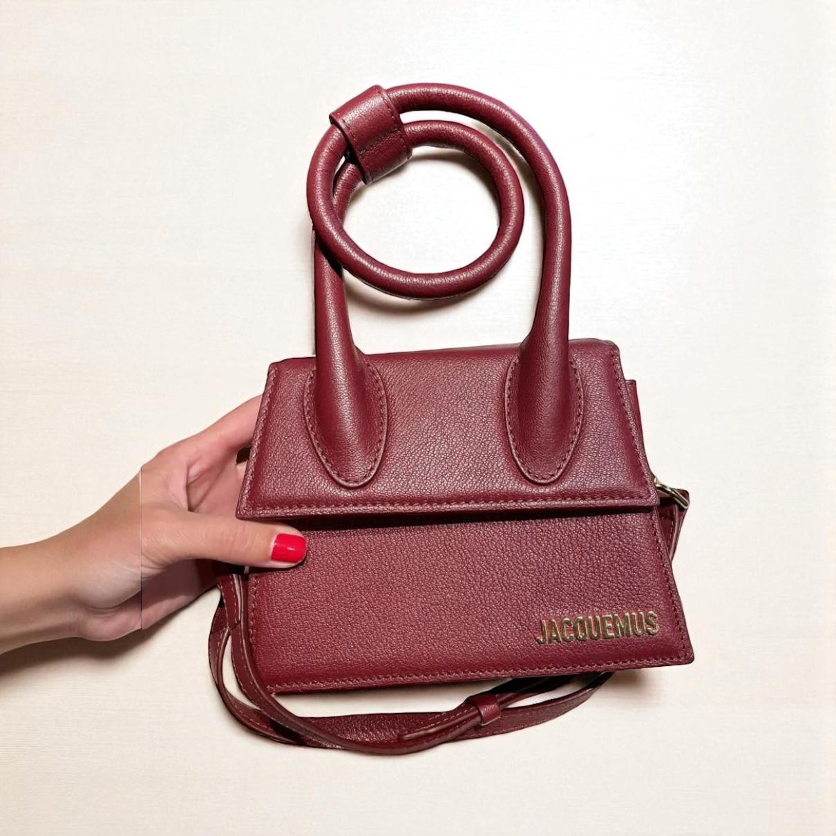 Jacquemus Chiquito Wine Handbag (With Box)