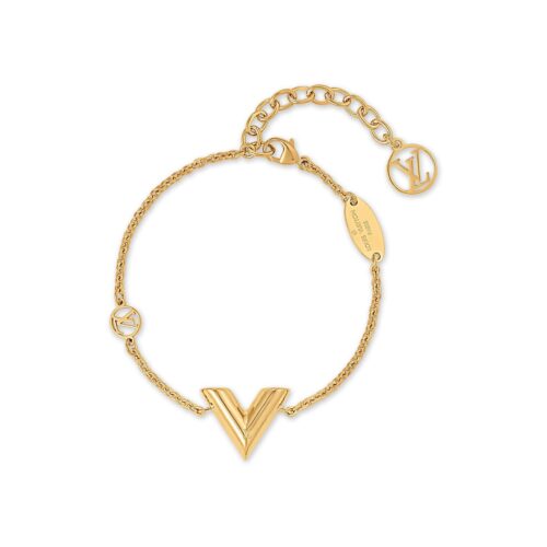 Louis Vuitton V Gold Color Bracelet
