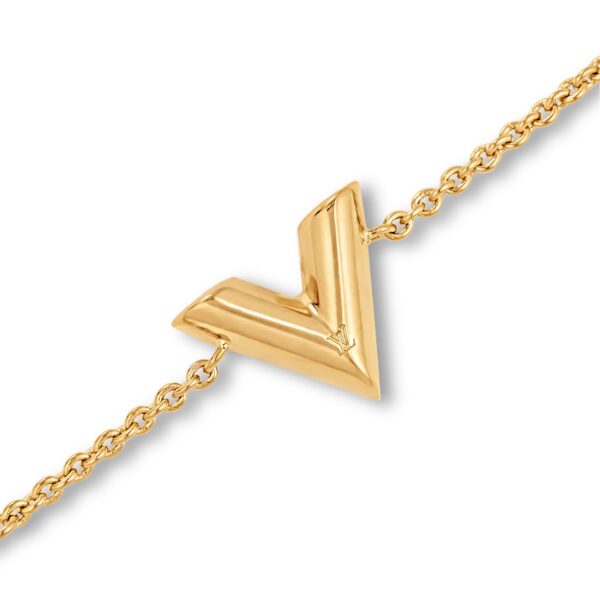 Louis Vuitton V Gold Color Bracelet