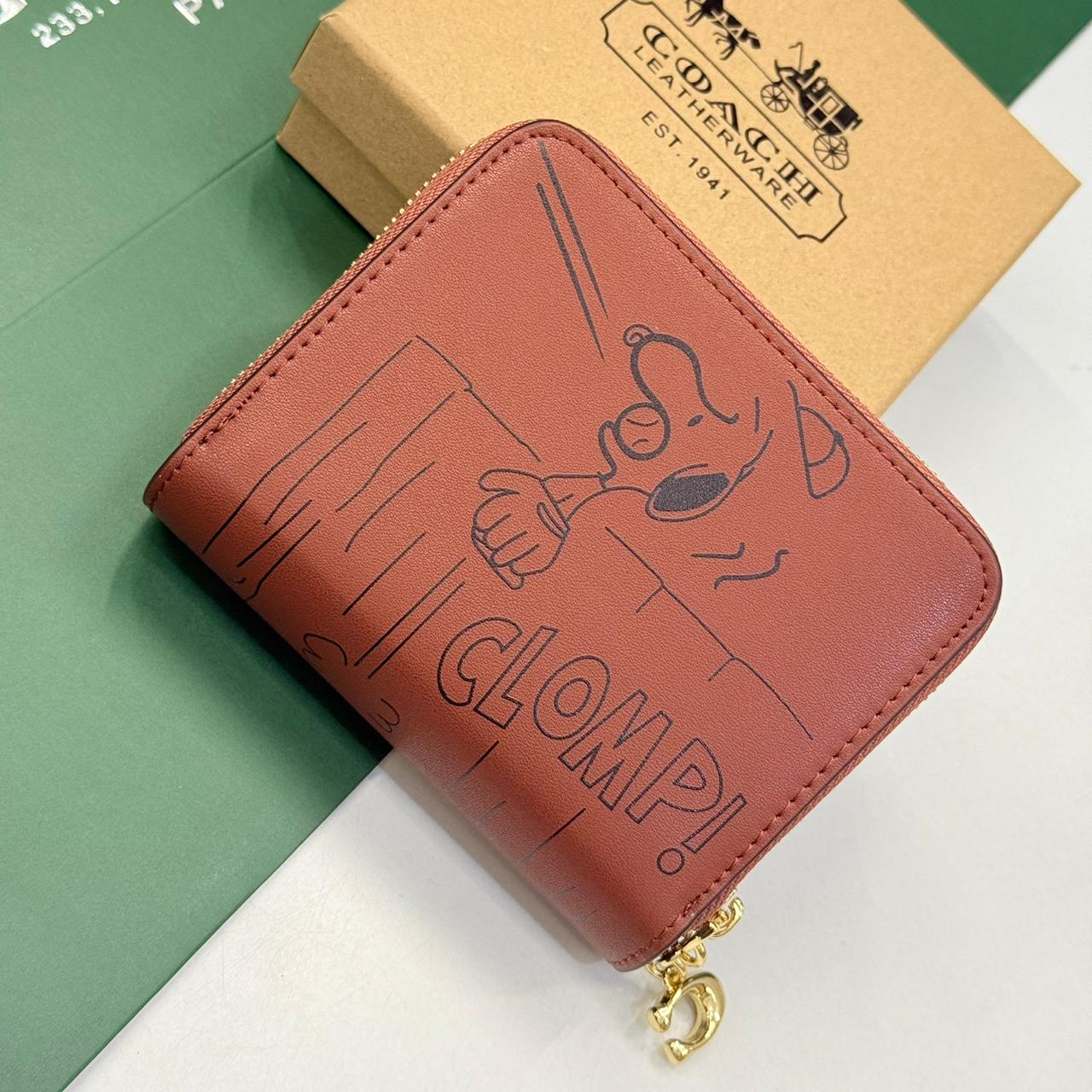 Coach X Peanuts Essential Brown Billfold Wallet