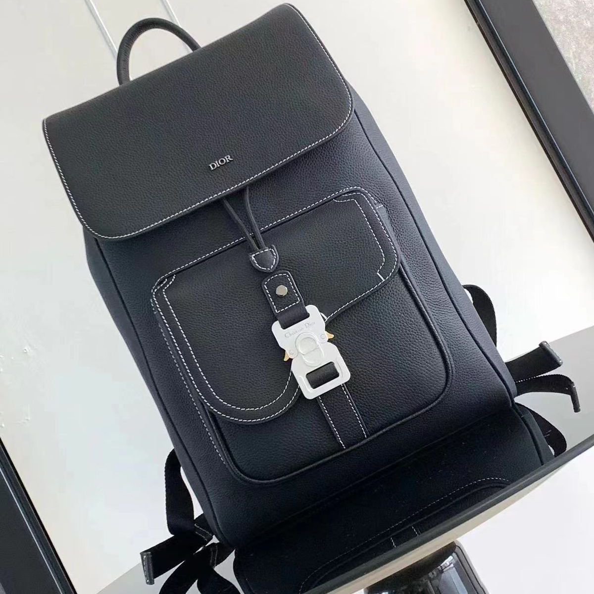 Dior Saddle Flap Oblique Premium Jacquard Backpack